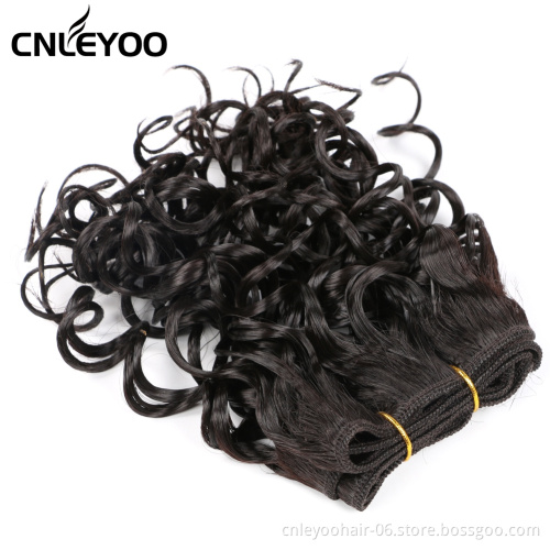 Discount direct sale bulk durable synthetic fiber 8 inch woven curly hair wig